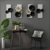 Black lotus leaf ceramic decoration Decorative Objects three-dimensional home space living room dining room background wall-decoration Pendant