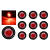 10PCS 5Color 12V 3LED 3/4 "3528 SMD Universal Car Truck Trailer Mini Small Rund Röd LED Bullet Button Side Marker Lights Signallampa