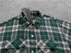 Oversize Plaid Shirts Uomo Donna 1 Blusa da tasca doppia Pocket di Pocket Blush