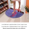 Soft Chenille Bathroom Carpet Anti Slip Water Absorption Bath Rug Floor Door Mat Dirt Barrier Semi Circle Doors Cushion Mats Rugs HY0075