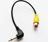 3.5 Kabels, 90 graden Hoekige 3,5 mm Mono Male Jack aan RCA Vrouwelijke adapter voor GPS AV-IN-converter Videokabel 20cm / 10st