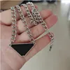 men Necklaces stainless steel bling out hip hop jewelry Woman Triangle Pendant necklace P Letter Designers Brand Jewelry Fashion for Man trendy gifts