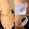 Treazy Bracelet for Women Fashion Super Flash Elegant All Over the Sky Star Wristband Bracelets Splendid Full Crystal Bangle Q0719