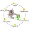 Funny Cat Turntable Toy Pet Windmill Food leakage Bucket Exercise Training Entertaining Imp Intelligence With Sucker 211122