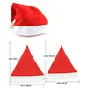 Cappelli di Babbo Natale di Natale Cappellino rosso e bianco Cappelli da festa Costume di Babbo Natale Decorazione natalizia per bambini Cappello di Natale per adulti JJB10871