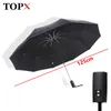 125cm Grand Automatique Top Qualité Parapluie Pluie Femmes 3Fold 10K Coupe-Vent Grand Parapluie De Voiture En Plein Air Hommes Femme Paraguas Parasol 210223