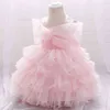 2021 Toddler Tutu Dress 5 2 1st Urodziny Sukienka Dla Baby Girl Odzież Christening Princess Party Dresses Infant Girl Lace Dress G1129