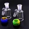 Wholesale 14mm 18mm Male Female Glass Ash Catcher Hookah Accessories With Colorful Silicone Container Reclaimer Ashcatcher For water Dab Rig Bong