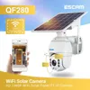 escam qf280 1080p 클라우드 스토리지 Pt WiFi Pir 알람 IP 카메라 태양 전지 패널 풀 컬러 야간 투시도 양방향 IP66 방수 오디오 카메라