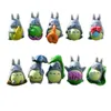 10 teile/satz Cartoon Totoro Miniaturen Garten Dekorationen Harz Käse Katze Anime Mini Figuren DIY Hause Fee Garten Dekoration Terrarium micro Landschaft