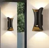 현대 벽 sconce 램프 알루미늄 위아래 6W 10W LED 호텔 저장소 복도 정원 조명을위한 실내 야외 빛