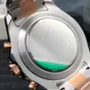 JF Mäns klockdiameter 44mm med 7750 Automatisk Timing Bokriktad 90 Vrid Bezel Safir Crystal Spegel Ytvattenfunktion