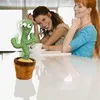 Dolls Cactus Pluche Speelgoed Elektrische zingen 120 liedjes dansen en draaiende lichtgevende opname leren om verjaardagsgeschenken te spreken Creatieve ornamenten