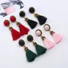 Moda Bohemian Vintage Dangle Kolczyki Drop Długie Tassel Kolczyk Biżuteria dla kobiet Brincos Pendiente