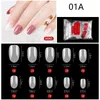 500pcs Tryck på Nail Tip Clear White Full Cover French False Toe Tips U-Shape Acrylic UV Gel Manicure NAF014