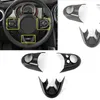 Capas de volante 3 pçs conjunto fibra de carbono estilo moldura capa guarnição para mini cooper f55 f56 2021-2021 interior do carro decorativo access2680