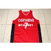 Vintage 21ss # 7 Steve Nash # 7 Team Canada High School gry College Jersey Rozmiar S-4XL lub niestandardowa dowolna nazwa lub numer