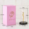 eternal rose with light LED flash lights with luminum foil rose valentine day happy mother's day birthday gift sea way DWA4094