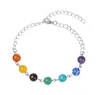 8mm 7 couleurs pierre naturelle lien chaîne bracelets porte-bonheur pour hommes femmes Yoga sport perlé bijoux de mode