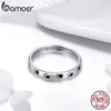 BAMOER 925 Sterling Silber Stapelbare Fingerringe Hund Katze Fußabdrücke für Frauen Ehering Schmuck Valentinstag GESCHENK SCR445 X0715