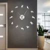 Frameless 승마 3D DIY 벽 현대 스포츠 경주 아크릴 미러 표면 시계 시계 승마 크리 에이 티브 쇼 210310
