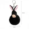 Novo Doce Dormindo Boneca Keychains Bonito Boneca Fluffy Pompom Chaveiro Chaveiro Bolsa Para As Mulheres Meninas Moda Jóias Presente G1019