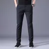 2020 Nowy Jesień Męskie Biznes Slim Casual Spodnie Moda Klasyczny Styl Elastyczność Spodnie Mężczyzna Marka Gray Navy Blue Black Y0811