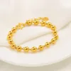 18ct THAI BAHT G/F Charm Bracelet Perlé Coeur 24k JAUNE Fine OR Massif allonger pendentif Amour cher