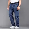 Stretch di alta qualità Plus Big Size 29 - 44 48 Jeans in denim dritto in cotone 90% Uomo Marca famosa Primavera 210723