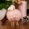 Christmas Decorations Xmas Ornaments Handmade Sheep Miniature Decorated Tree Hanging Ornament Statue Figurines Party Accessories For Gift