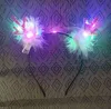 LED FLUFFY FEATHER GARTLERS PHEADBAND JUL Glödande Ljus upp blinkande hjortörar Hårband Kostym Fancy Cosplay Party Decor med 3407880