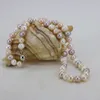Collier de perles de culture akoya multicolores naturelles, 8 à 9mm, 18 pouces, conception de fabrication de bijoux, entier et au détail, 2015