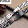 Stainless Steel Watchband for Men's Timex T2n720 T2n721 Tw2r55500 T2n721 Watch Strap 24*16mm Lug End Silver Black Bracelet H0915