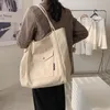 Cross Body College Studenten 'Class Bag Vrouwelijke Mode Grote Capaciteit Canvas Veelzijdige Single Shoulder Tote Handtas Winkelen