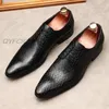 Tout nouveau décontracté de haute qualité hommes chaussures habillées à lacets chaussures formelles en cuir bout pointu Oxfords bureau d'affaires chaussures noires