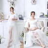 Robes de maternité robe de mariée femmes enceintes Pography robes col en V avec 3d Florals mariée