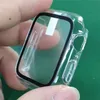 PC Tempered Film Watch Case For Apple Watch 45mm 41mm 44mm 42mm 40mm 38mm Full Screen Protective Shell Cover Iwatch Series 7 6 5 4 3 Se Smart Accessories