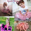 Drop Baby Girls Tutu Skirt Fluffy Barn Ballett Kids Pettiskirt Girl Kjolar Princess Tulle Party Dance 220216