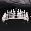 Accessori per capelli con corona e tiara color argento per donna Accessori da sposa Copricapo da sposa in cristallo con strass Diadema