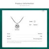 Modian 100% argento sterling 925 alla moda semplice trasparente CZ collana girocollo pendente catena a maglia di moda per le donne gioielli raffinati 210248W