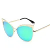 LONSY Sexy Cat Eye Sunglasses Women Brand Design Metal Frame Mirror Rose Gold Sun Glasses Female UV400 Retro Oculos De Sol Gafas