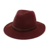 ビンテージTrilby Cap 100％ウール秋冬Fedora Jazz Hatクラシックワイドブリムパナマフェルトフロッピークローシュキャップ