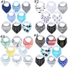 8Pcs/Set Cute Triangular Saliva Towel Baby Burp Cloths Bandanas Babe Bibs Cotton Bandana Drool Bib