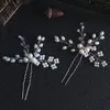 Hair Clips & Barrettes Pearl Rhinestone Pins Flower Pin Stick Wedding Hairpins Women Head Piece Bridal Acc