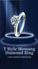 Bruiloft Party Verjaardag voor Dameswomens 925 Sterling Silver Moissanite Ring Diamond Jewelry voor dame-stijl