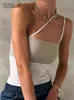 FSDA 2022 Spaghetti Pasek Y2K Tank Top Kobiety Khaki Patchwork Lato Bez Rękawów Cami Casual Backless Basic Sexy Crop Tops Y220308