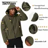 Tacvasen Tactical Fleece Lined Wodoodpornej kurtki Męskie Wojskowe Powietrze Miękkie Płaszcz Safari Windbreaker Winter Warm Armia 211217