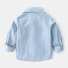 LZH Ragazzi Camicie Autunno New Cotton Camicia casual a maniche lunghe Neonati Cartoon Dinosaur Ricamo Camicia Abbigliamento per bambini 210306