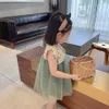 Prinsessenjurken Meisjes Kids Dresses For Girls Green Floral Cute Baby Toddler Clothing 2021 Summer Q0716