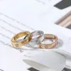 Klasik Lüks Aşk Band Ring Moda Kadın Alyans Yüksek Kalite 316L Paslanmaz Çelik Tasarımcı Takı